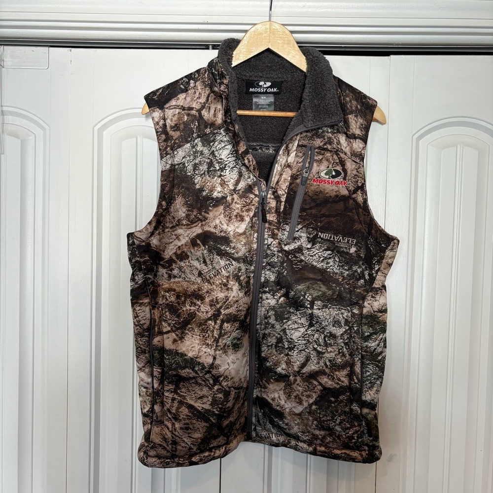 Mossy‎ Oak Tan Camo Fleece Lined Vest Size Small